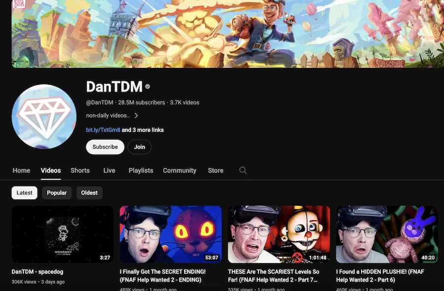 DanTDM Youtuber