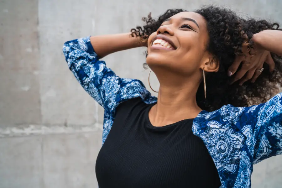 Women in a happy psychology